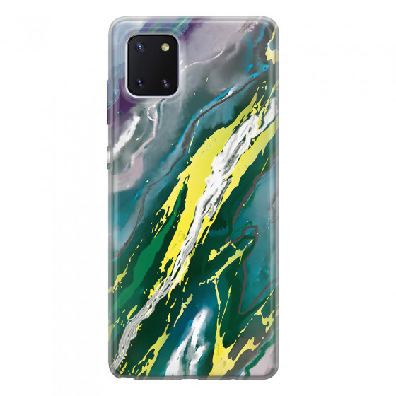 SAMSUNG - Galaxy Note 10 Lite - Soft Clear Case - Marble Rainforest Green