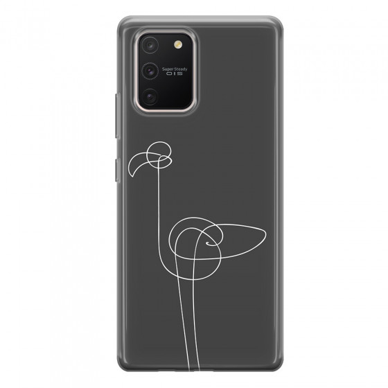 SAMSUNG - Galaxy S10 Lite - Soft Clear Case - Flamingo Drawing
