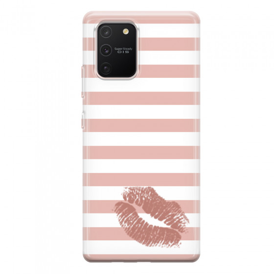 SAMSUNG - Galaxy S10 Lite - Soft Clear Case - Pink Lipstick