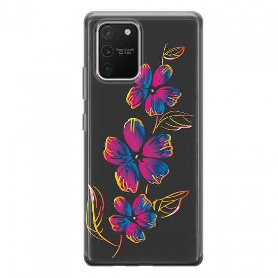 SAMSUNG - Galaxy S10 Lite - Soft Clear Case - Spring Flowers In The Dark