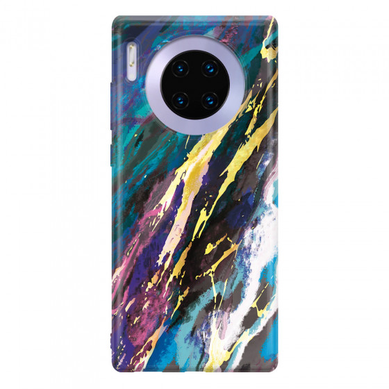 HUAWEI - Mate 30 Pro - Soft Clear Case - Marble Bahama Blue