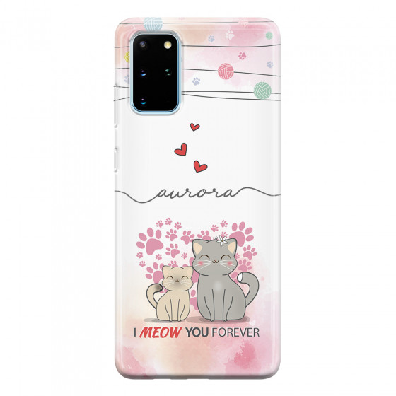 SAMSUNG - Galaxy S20 Plus - Soft Clear Case - I Meow You Forever