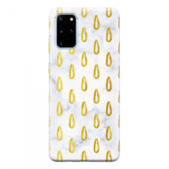 SAMSUNG - Galaxy S20 Plus - Soft Clear Case - Marble Drops