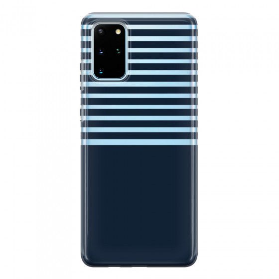 SAMSUNG - Galaxy S20 - Soft Clear Case - Life in Blue Stripes
