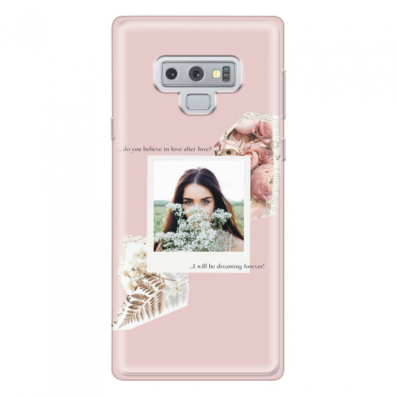 SAMSUNG - Galaxy Note 9 - Soft Clear Case - Vintage Pink Collage Phone Case