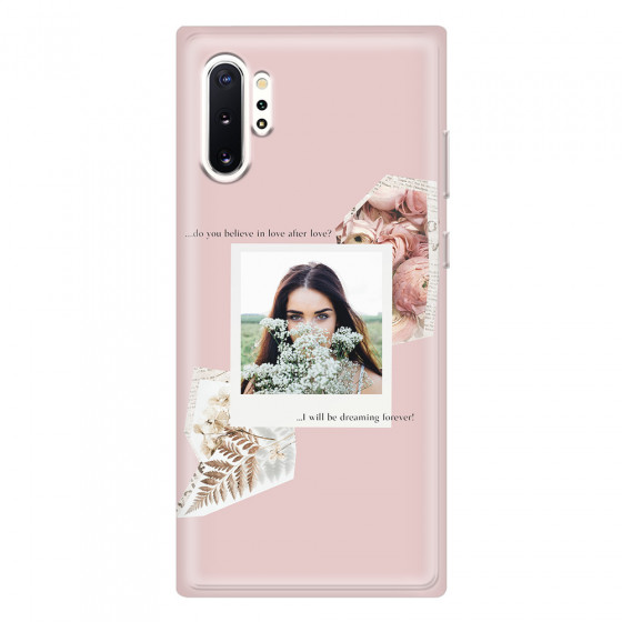 SAMSUNG - Galaxy Note 10 Plus - Soft Clear Case - Vintage Pink Collage Phone Case