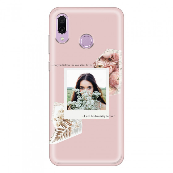 HONOR - Honor Play - Soft Clear Case - Vintage Pink Collage Phone Case