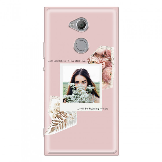 SONY - Sony Xperia XA2 Ultra - Soft Clear Case - Vintage Pink Collage Phone Case