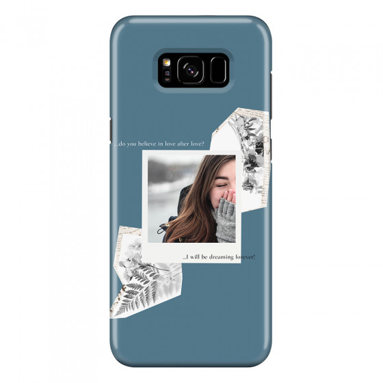 SAMSUNG - Galaxy S8 Plus - 3D Snap Case - Vintage Blue Collage Phone Case
