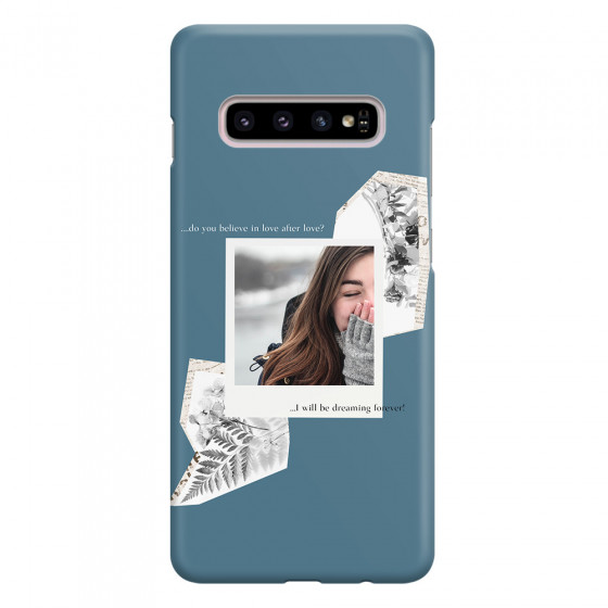 SAMSUNG - Galaxy S10 Plus - 3D Snap Case - Vintage Blue Collage Phone Case