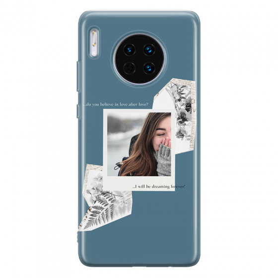 HUAWEI - Mate 30 - Soft Clear Case - Vintage Blue Collage Phone Case