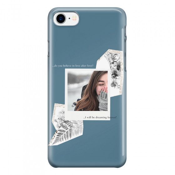 APPLE - iPhone 7 - 3D Snap Case - Vintage Blue Collage Phone Case