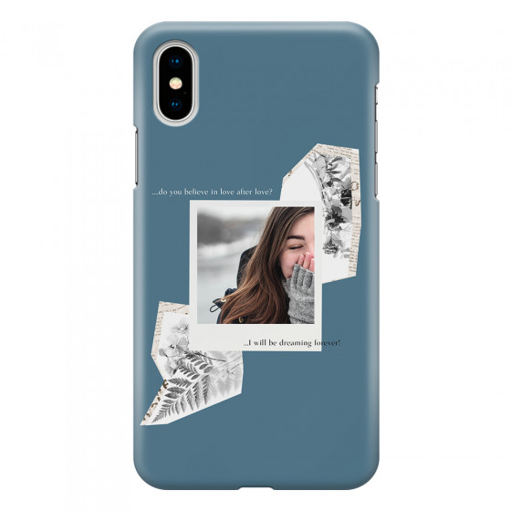 APPLE - iPhone X - 3D Snap Case - Vintage Blue Collage Phone Case
