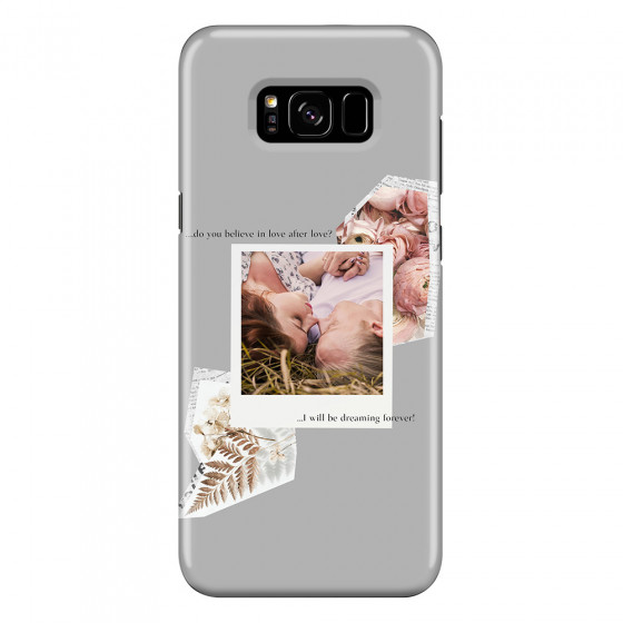 SAMSUNG - Galaxy S8 Plus - 3D Snap Case - Vintage Grey Collage Phone Case