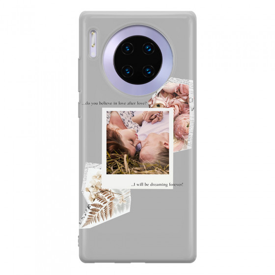 HUAWEI - Mate 30 Pro - Soft Clear Case - Vintage Grey Collage Phone Case