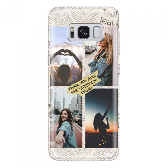 SAMSUNG - Galaxy S8 - Soft Clear Case - Newspaper Vibes Phone Case