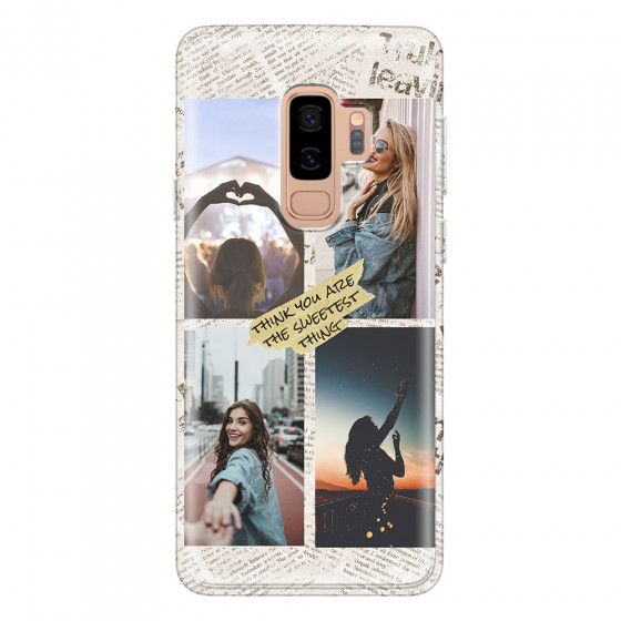 SAMSUNG - Galaxy S9 Plus 2018 - Soft Clear Case - Newspaper Vibes Phone Case