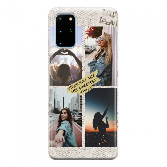 SAMSUNG - Galaxy S20 - Soft Clear Case - Newspaper Vibes Phone Case