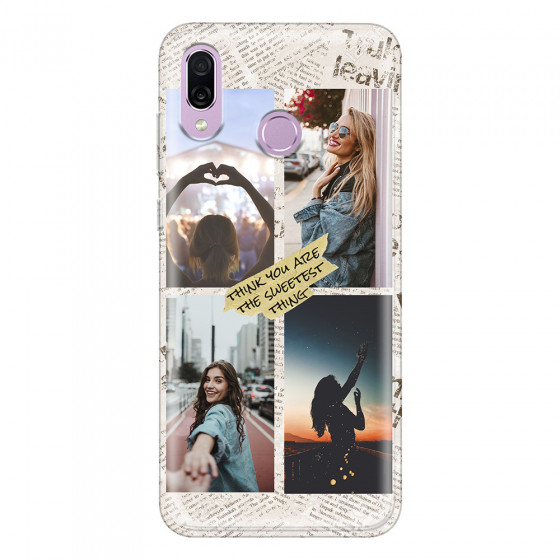 HONOR - Honor Play - Soft Clear Case - Newspaper Vibes Phone Case