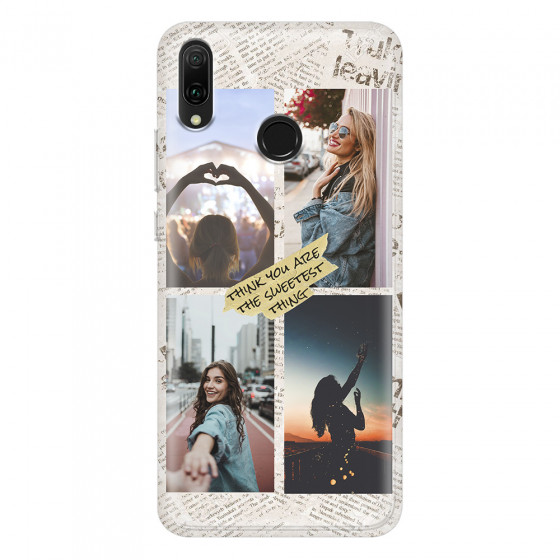HUAWEI - Y9 2019 - Soft Clear Case - Newspaper Vibes Phone Case