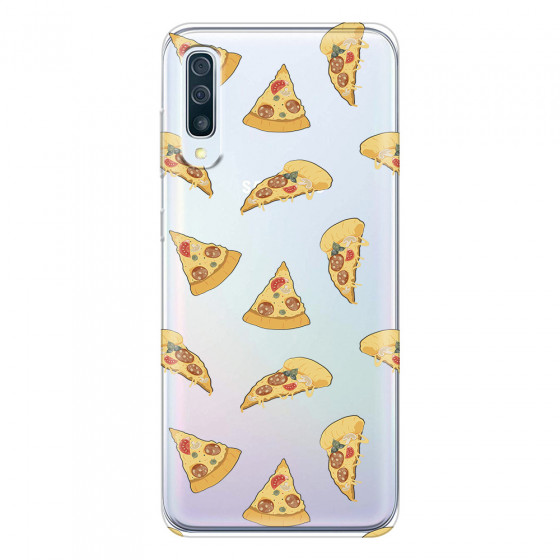 SAMSUNG - Galaxy A70 - Soft Clear Case - Pizza Phone Case