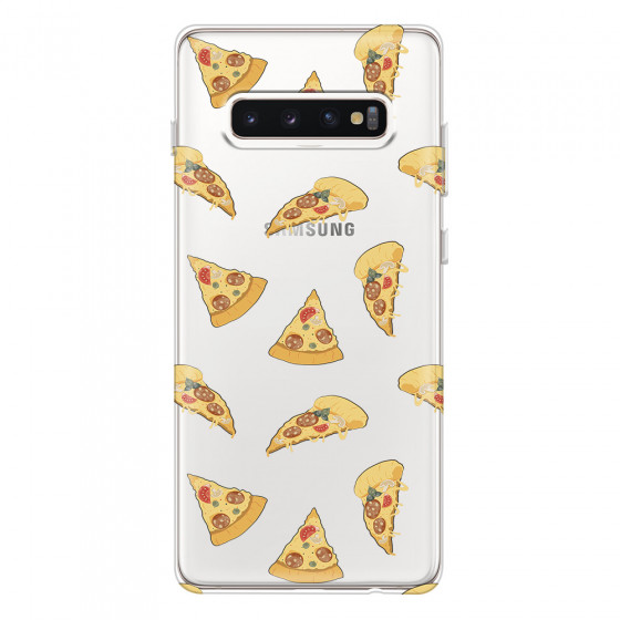 SAMSUNG - Galaxy S10 Plus - Soft Clear Case - Pizza Phone Case