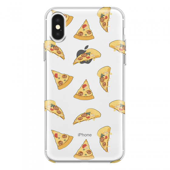 APPLE - iPhone X - Soft Clear Case - Pizza Phone Case