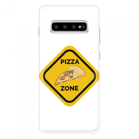 SAMSUNG - Galaxy S10 - Soft Clear Case - Pizza Zone Phone Case