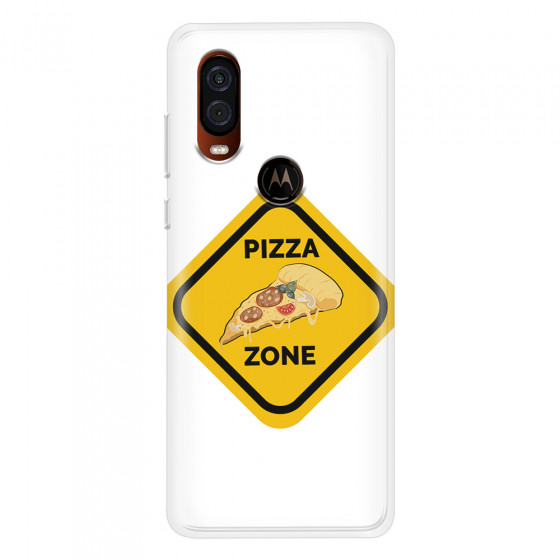 MOTOROLA by LENOVO - Moto One Vision - Soft Clear Case - Pizza Zone Phone Case
