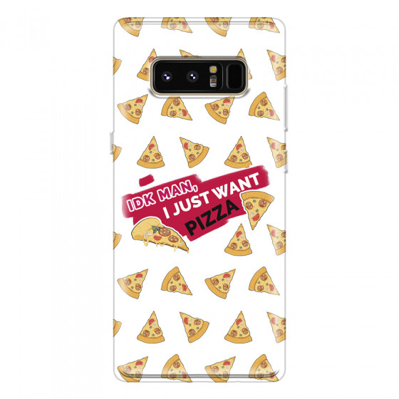 SAMSUNG - Galaxy Note 8 - Soft Clear Case - Want Pizza Men Phone Case