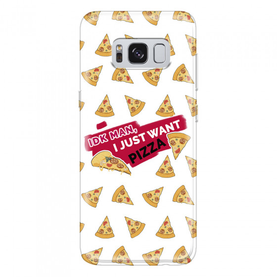 SAMSUNG - Galaxy S8 Plus - Soft Clear Case - Want Pizza Men Phone Case
