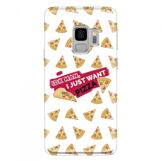 SAMSUNG - Galaxy S9 - Soft Clear Case - Want Pizza Men Phone Case