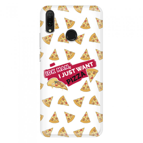 HUAWEI - Y9 2019 - Soft Clear Case - Want Pizza Men Phone Case