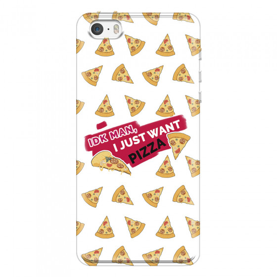 APPLE - iPhone 5S/SE - Soft Clear Case - Want Pizza Men Phone Case