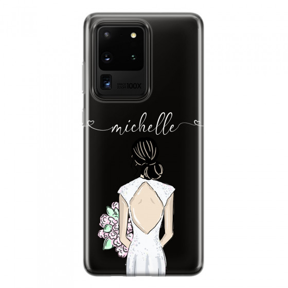 SAMSUNG - Galaxy S20 Ultra - Soft Clear Case - Bride To Be Blackhair II.