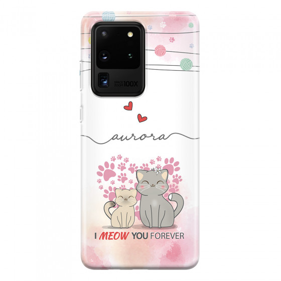 SAMSUNG - Galaxy S20 Ultra - Soft Clear Case - I Meow You Forever
