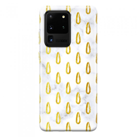 SAMSUNG - Galaxy S20 Ultra - Soft Clear Case - Marble Drops