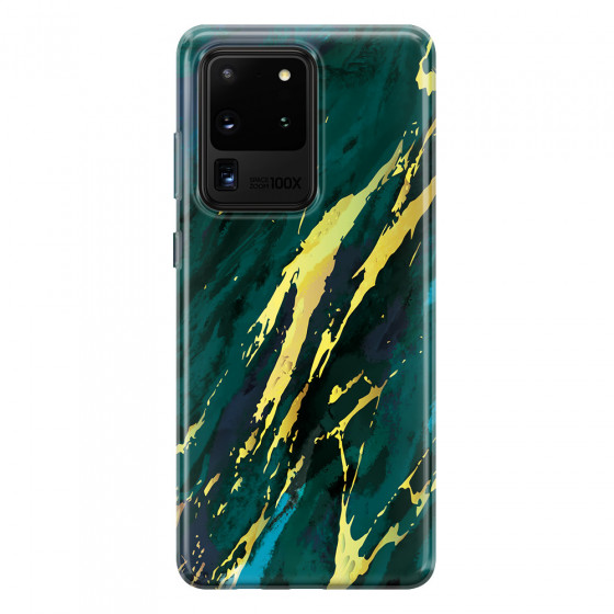 SAMSUNG - Galaxy S20 Ultra - Soft Clear Case - Marble Emerald Green