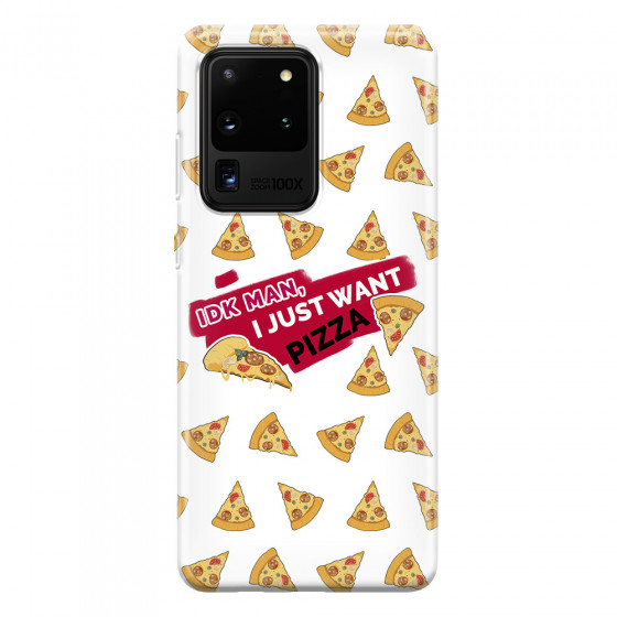 SAMSUNG - Galaxy S20 Ultra - Soft Clear Case - Want Pizza Men Phone Case
