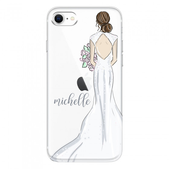 APPLE - iPhone SE 2020 - Soft Clear Case - Bride To Be Brunette Dark