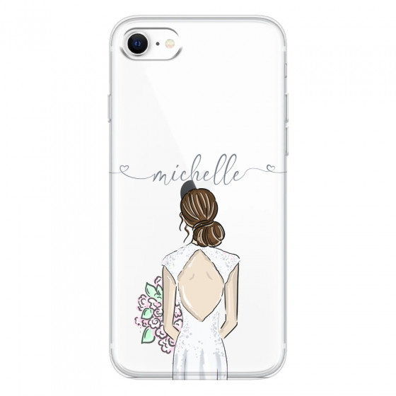 APPLE - iPhone SE 2020 - Soft Clear Case - Bride To Be Brunette II. Dark