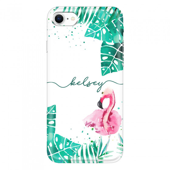 APPLE - iPhone SE 2020 - Soft Clear Case - Flamingo Watercolor