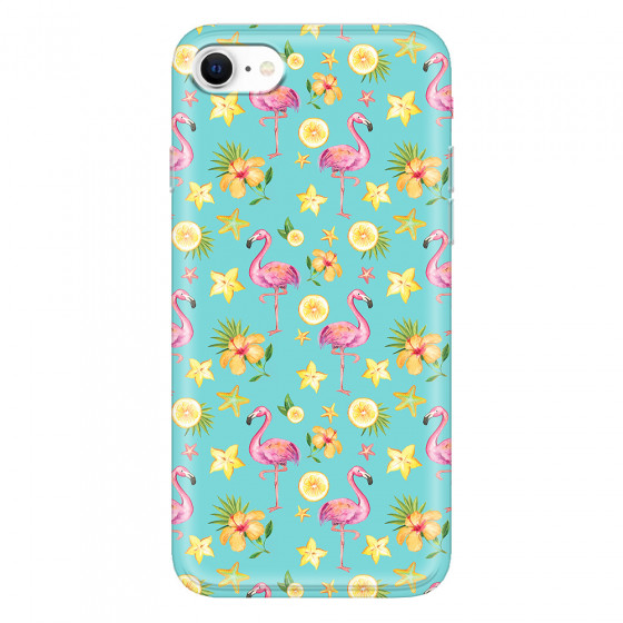 APPLE - iPhone SE 2020 - Soft Clear Case - Tropical Flamingo I