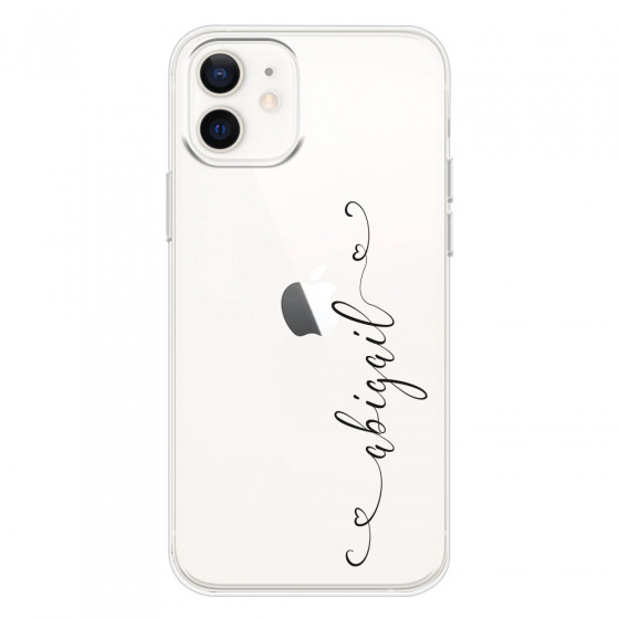 APPLE - iPhone 12 Mini - Soft Clear Case - Little Hearts Handwritten Black