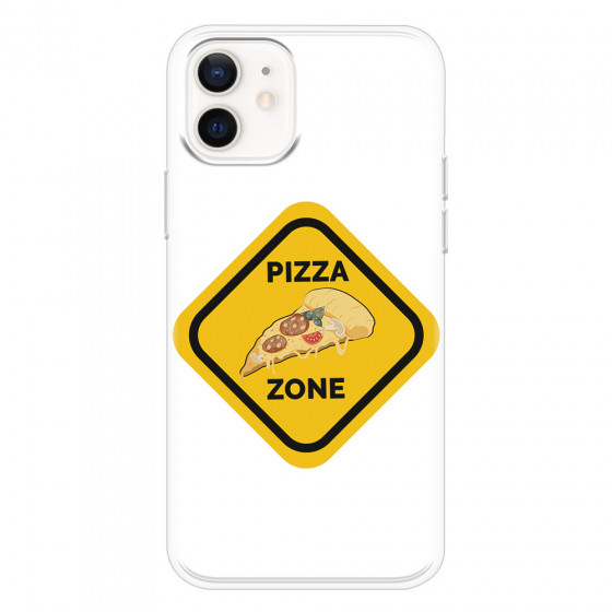 APPLE - iPhone 12 Mini - Soft Clear Case - Pizza Zone Phone Case
