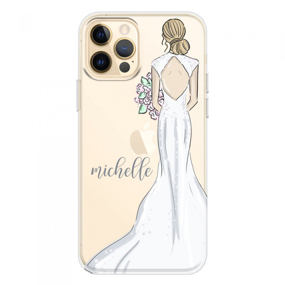 APPLE - iPhone 12 Pro - Soft Clear Case - Bride To Be Blonde Dark