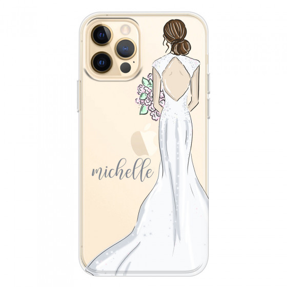 APPLE - iPhone 12 Pro - Soft Clear Case - Bride To Be Brunette Dark