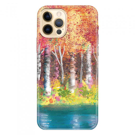 APPLE - iPhone 12 Pro - Soft Clear Case - Calm Birch Trees