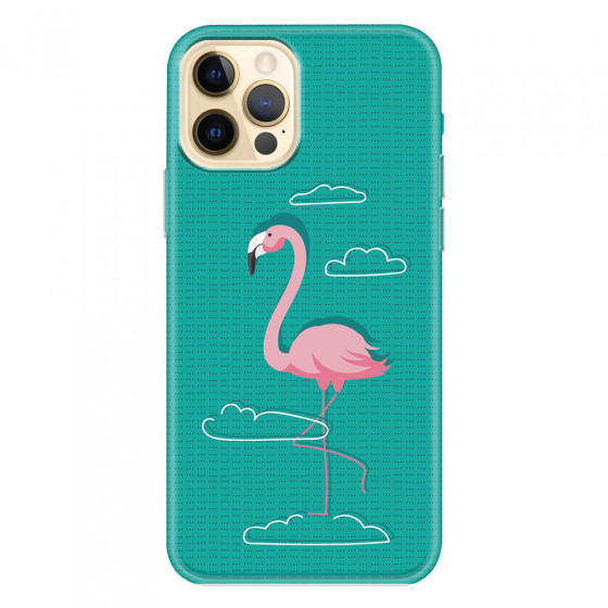 APPLE - iPhone 12 Pro - Soft Clear Case - Cartoon Flamingo