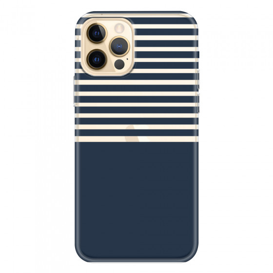 APPLE - iPhone 12 Pro - Soft Clear Case - Life in Blue Stripes